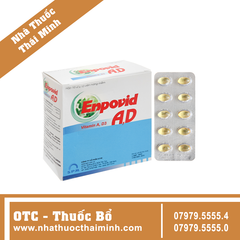 Thuốc Enpovid AD - trị còi xương, nhuyễn xương (10 vỉ x 10 viên)