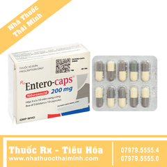 Thuốc Entero-caps 200mg - điều trị tiêu chảy cấp (3 vỉ x 10 viên)