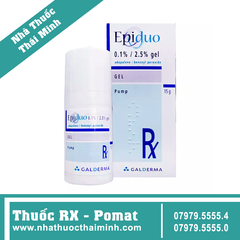 Epiduo 0.1%/2.5% Gel trị mụn trứng cá lọ 15g