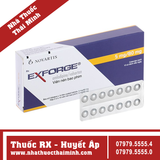 Thuốc Exforge 5mg/80mg - Trị tăng huyết áp vô căn (2 vỉ x 14 viên)