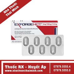 Thuốc ExforgeHCT 5mg/160mg/12.5mg - Trị tăng huyết áp vô căn (4 vỉ x 7 viên)