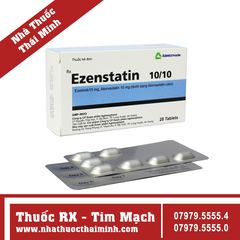 Thuốc Ezenstatin 10/10 - trị rối loạn lipid máu (4 vỉ x 7 viên)