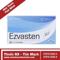 Thuốc Ezvasten - điều trị tăng cholesterol máu (4 vỉ x 7 viên)