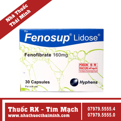Thuốc Fenosup 160mg - điều trị tăng cholesterol máu (3 vỉ x 10 viên)