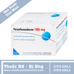 Thuốc Fexofenaderm 180mg - Điều trị viêm mũi dị ứng (100 viên)