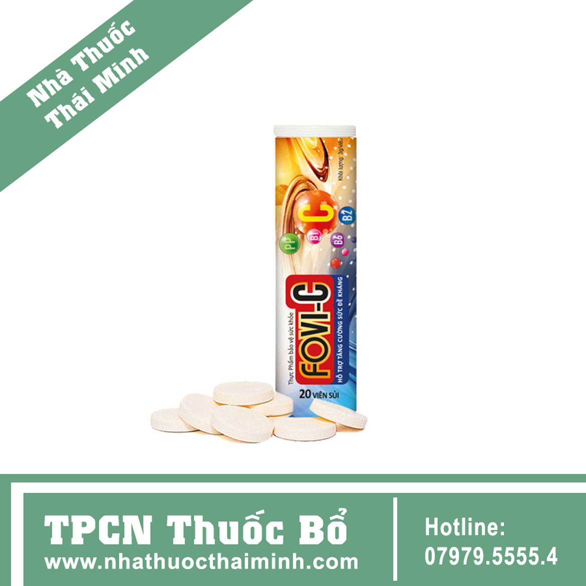 Viên sủi Fovi-C, hỗ trợ tăng cường sức đề kháng và nâng cao sức khỏe