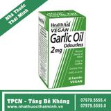 Viên dầu tỏi HealthAid Vegan Garlic Oil Odourless 2mg (Hộp 30 Viên)