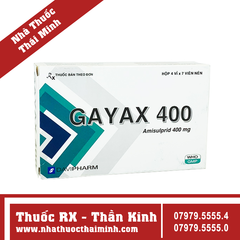 Thuốc Gayax 400mg - Điều trị bệnh tâm thần phân liệt (4 vỉ x 7 viên)