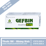 Thuốc Gefbin 20mg - Điều trị viêm mũi dị ứng (3 vỉ x 10 viên)