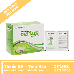 Hỗn dịch uống Gellux 1g Đạt Vi Phú điều trị ngắn ngày loét tá tràng, dạ dày lành tính (20 gói x 15g)