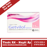 Thuốc Getvilol 2.5mg - Điều trị tăng huyết áp vô căn (2 vỉ x 7 viên)