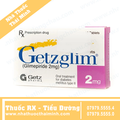 Thuốc Getzglim 2mg - điều trị đái tháo đường type 2 (2 vỉ x 10 viên)