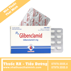 Thuốc Glibenclamid 5mg - hỗ trợ điều trị đái tháo đường type 2 (100 viên)