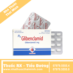 Thuốc Glibenclamid 5mg - hỗ trợ điều trị đái tháo đường type 2 (5 vỉ x 20 viên)