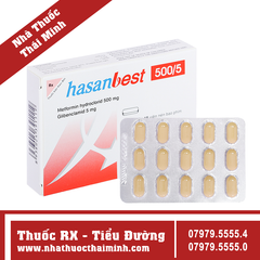 Thuốc Hasanbest 500/5 - Trị đái tháo đường tuýp 2 (2 vỉ x 15 viên)