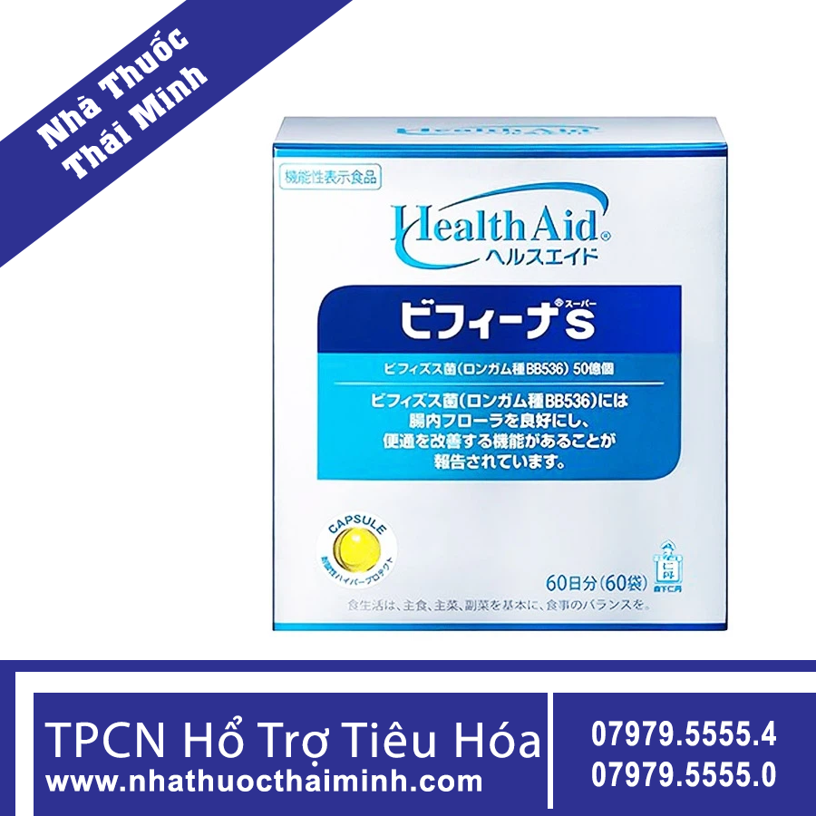 Bột Bifina S HealthAid bổ sung lợi khuẩn cho hệ tiêu hóa (60 gói)