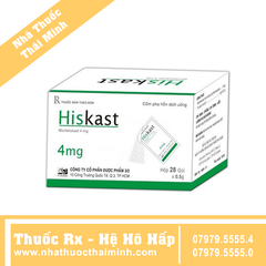 Thuốc Hiskast 4mg Dược 3-2 điều trị hen phế quản mạn tính (0,5g x 28 gói)