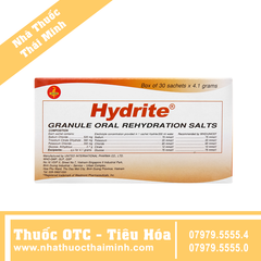 Thuốc Hydrite hỗ trợ điều trị mất nước do tiêu chảy (4.1g x 30 gói)