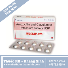 Thuốc Indclav 625 - Điều trị nhiễm khuẩn (2 vỉ x 10 viên)
