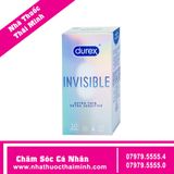 BAO CAO SU DUREX INVISIBLE EXTRA THIN EXTRA SENSITIVE SIÊU MỎNG, TĂNG CẢM XÚC [HỢP 10 CÁI]