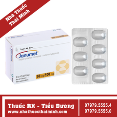 Thuốc Janumet 50mg/500mg - Điều trị đái tháo đường type 2 (4 vỉ x 7 viên)