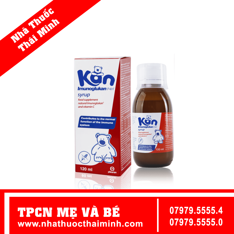 Dung dịch Syrup Kan tăng cường đề kháng, miễn dịch cho trẻ em (120ml)