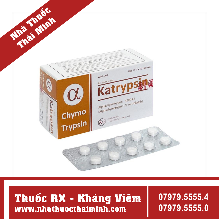 KATRYPSIN NGẬM DÙNG ĐỂ LÀM LOÃNG ĐỜM VÀ GIẢM PHÙ NỀ SAU PHẪU THUẬT