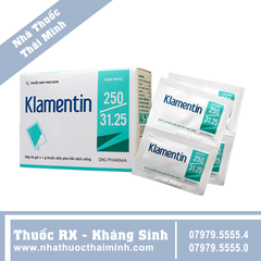 Thuốc Klamentin 250/31.25 - điều trị nhiễm khuẩn đường hô hấp (1g x 24 gói)