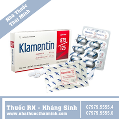 Thuốc Klamentin 875/125 - Điều trị viêm xoang, viêm tai giữa cấp (2 vỉ x 7 viên)