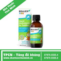 Siro BRAUER Kids Liquid Multivitamin for Toddlers  (100ml) - Vitamin Tổng Hợp cho trẻ từ 1-3 tuổi