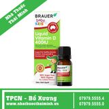 Siro BRAUER Liquid Vitamin D 400IU (10ml)  - Bổ sung vitamin D3, tăng cường hấp thụ canxi, hỗ trợ tăng cường sức đề kháng