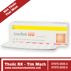 Thuốc Losar-Denk 100mg - hỗ trợ điều trị tăng huyết áp (2 vỉ x 14 viên)