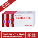 Thuốc Lostad T25 25mg - điều trị tăng huyết áp (3 vỉ x 10 viên)