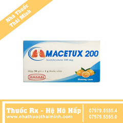 Thuốc Macetux 200 - Làm tiêu nhầy khi bị viêm phế quản