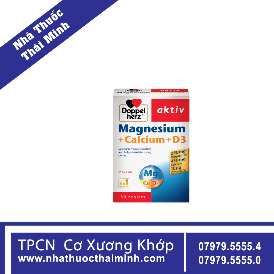 Magnesium + Calcium + D3 Doppelherz giá tốt tại Thái Minh Nhà thuốc