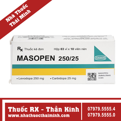 Thuốc Masopen 250/25 - Điều trị Parkinson (3 vỉ x 10 viên)