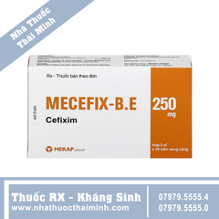Thuốc kháng sinh Mecefix-B.E 250mg - Điều trị nhiễm khuẩn đường tiết niệu (20 viên)