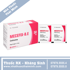 Thuốc kháng sinh Mecefix-B.E 50mg - điều trị nhiễm khuẩn đường hô hấp (20 gói)