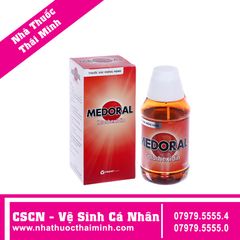 THUỐC SÚC MIỆNG HỌNG MEDORAL HỖ TRỢ TRỊ NHIỄM KHUẨN HỌNG, LOÉT MIỆNG CHAI (250ML)