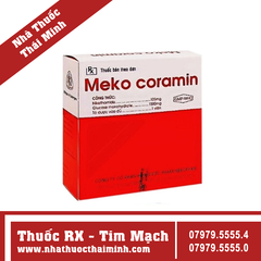 Thuốc Meko Coramin - Điều trị suy hô hấp, suy tuần hoàn (5 vỉ x 4 viên)