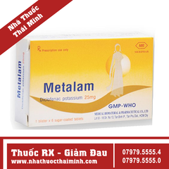 Thuốc Metalam 25mg - Giảm đau, chống viêm (1 vỉ x 6 viên)