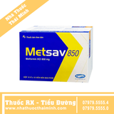 Thuốc Metsav 850 - điều trị đái tháo đường (10 vỉ x 10 viên)