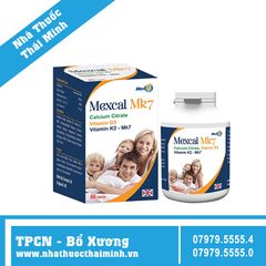 MEXCAL MK7 (Hộp 60 viên) - Hỗ Trợ Giúp Xương Chắc Khỏe, Ngăn Ngừa Nguy Cơ Loãng Xương