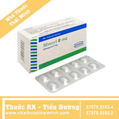 Thuốc Miaryl 2mg - điều trị đái tháo đường type 2 (10 vỉ x 10 viên)