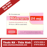 Thuốc Mibeserc 24mg - Điều trị chóng mặt, ù tai (5 vỉ x 20 viên)