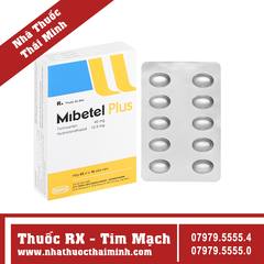 Thuốc Mibetel Plus 40mg/12.5mg - Trị tăng huyết áp (3 vỉ x 10 viên)