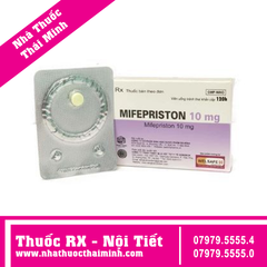 Mifepriston 10mg, ngừa thai khẩn cấp trong vòng 120 giờ sau khi quan hệ