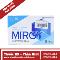 Thuốc Mirgy 100mg - Điều trị đau thần kinh, động kinh (10 viên)