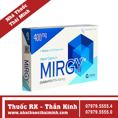 Thuốc Mirgy 400mg - Điều trị đau thần kinh, động kinh (10 viên)