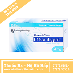 Thuốc Montiget 4mg Getz điều trị hen phế quản mạn tính (2 vỉ x 7 viên)